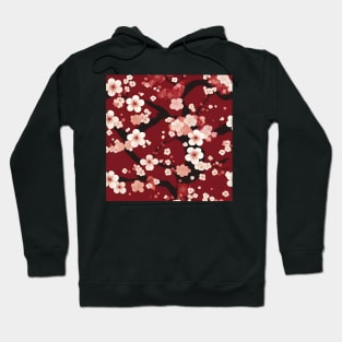 Traditional Japanese Plum Blossom Kimono Pattern Hoodie